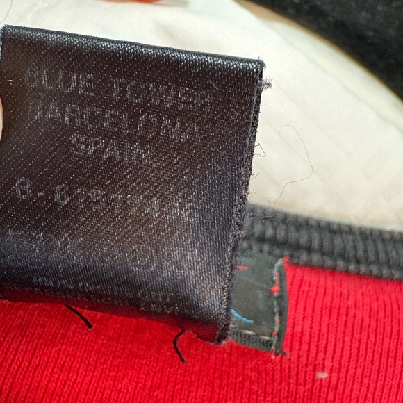 Custo Barcelona Vibrant Red and Black Graphic Long Sleeve Top - Picture 5 of 6